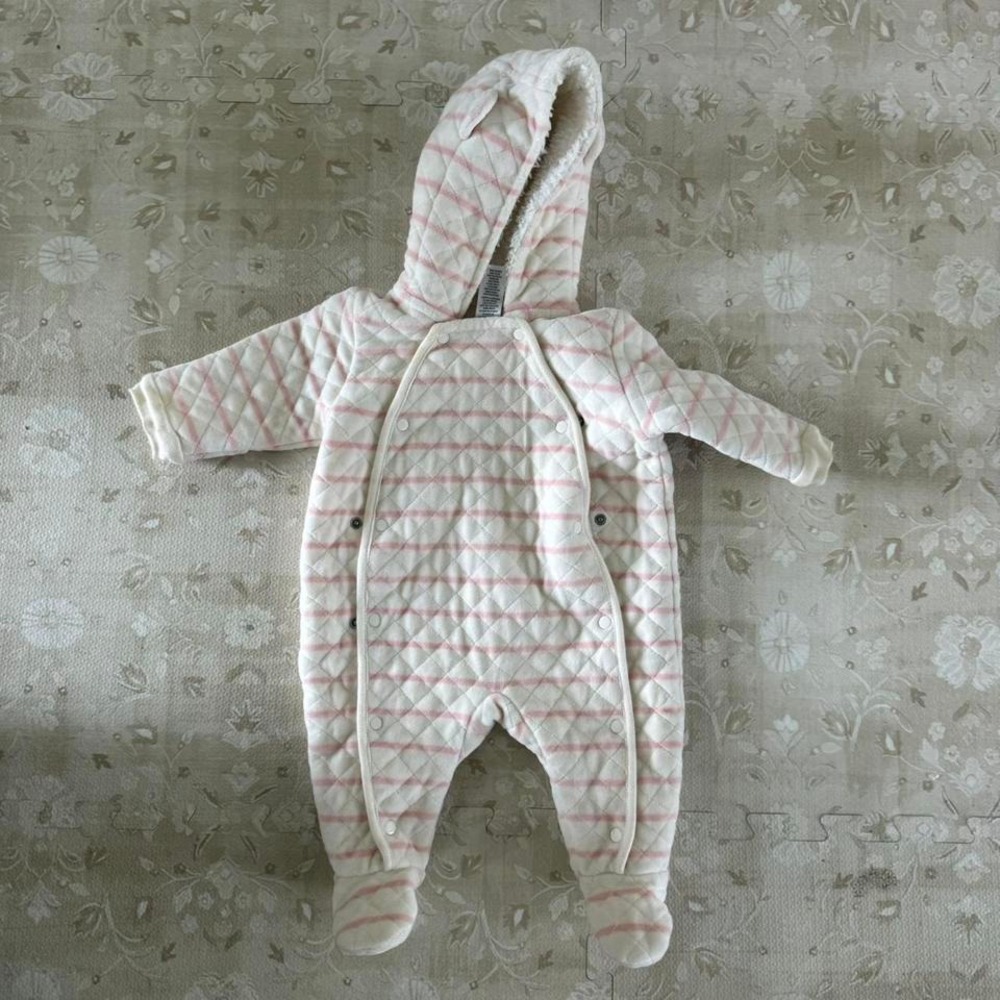 WHITE AND PINK ONESIE